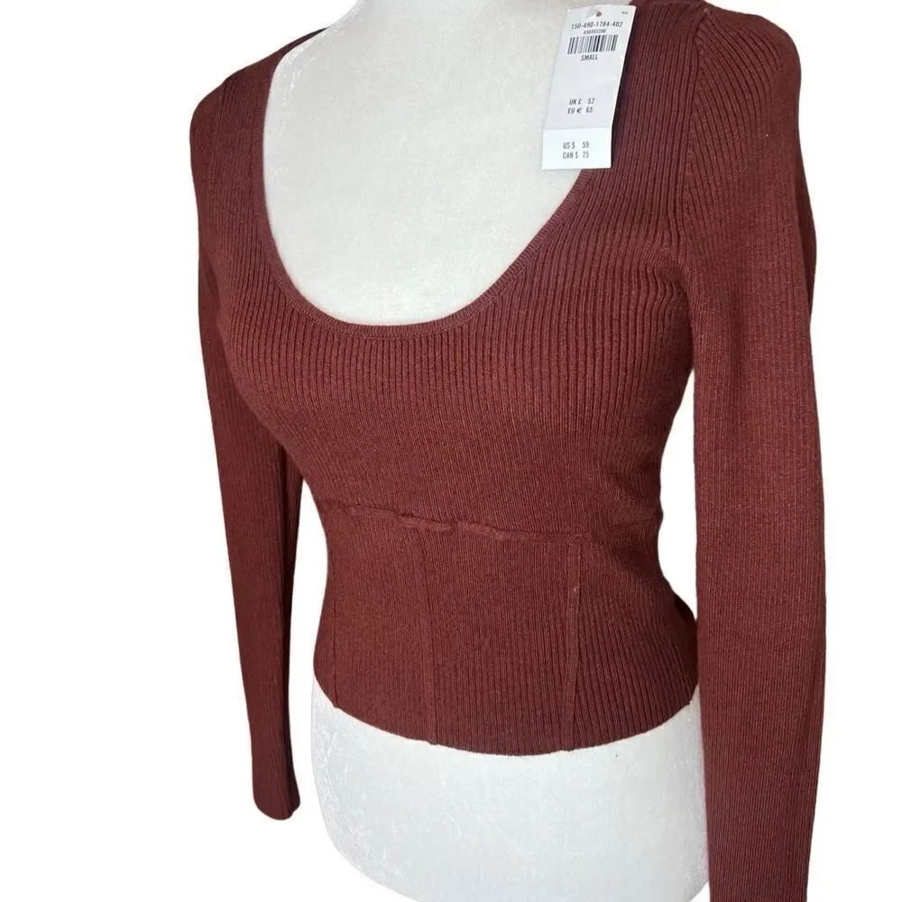 NWT Abercrombie & Fitch corset sweater top size small